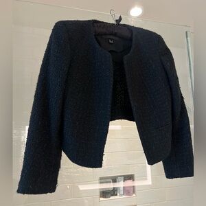 Chanel style tweed Black Textured Blazer